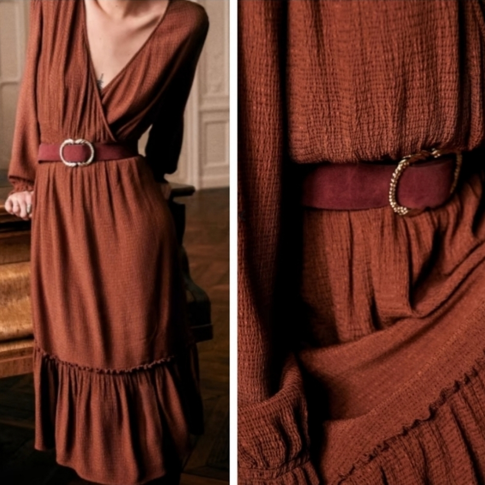 SEZANE beautiful French sustainable brand dress size 2/4 SMALL